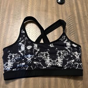 Mono B sports bra, black and white. Size L